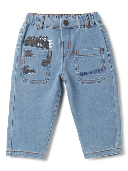 Boys Light Blue Denim Slim Fit Jeans