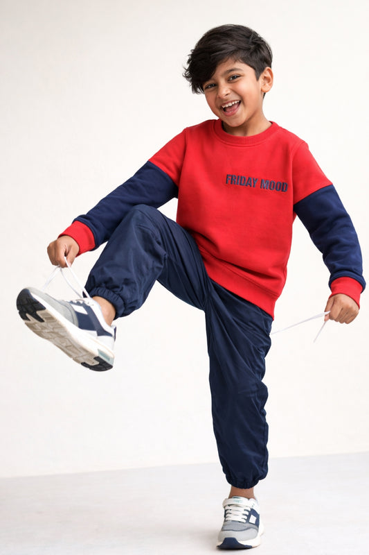 Boys Red & Blue Sweatshirt