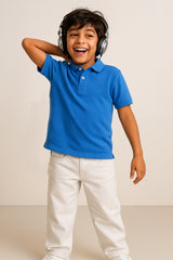Boys Blue Polo T-Shirt