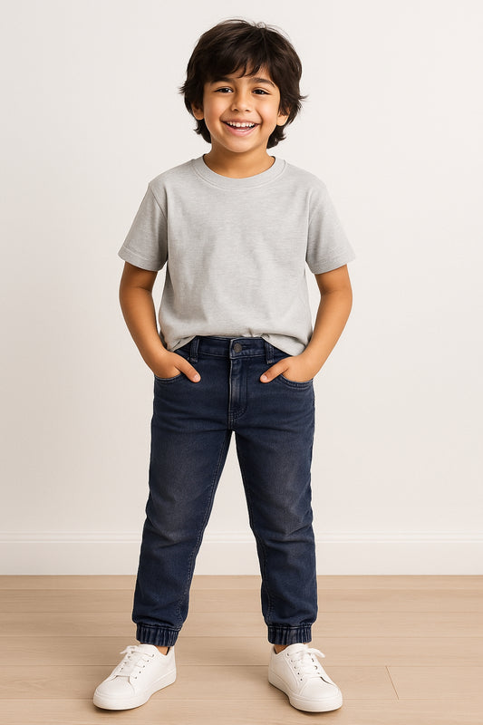 Boys Blue Denim Joggers