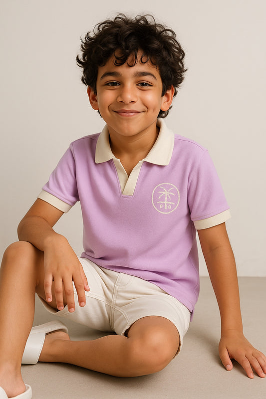 Boys Purple Lycra T-Shirt