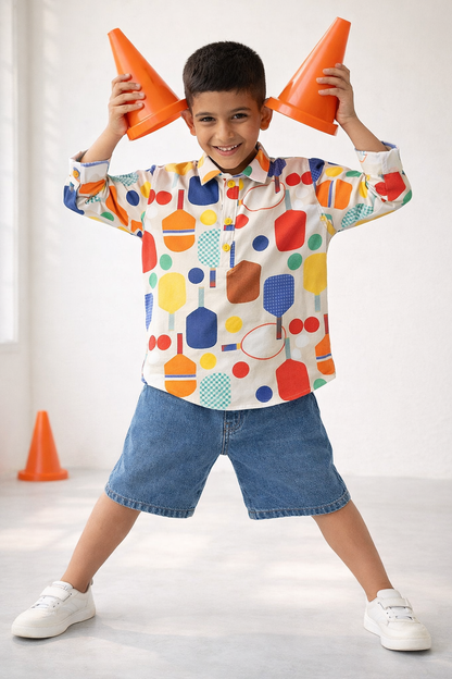 Boys Multicolor Printed Shirt