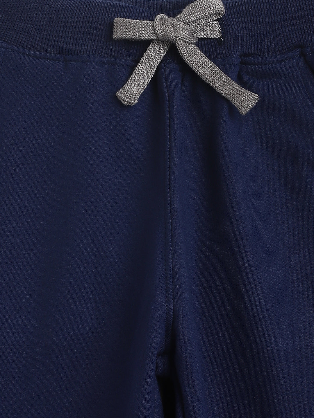 Boys Cotton Purple T-Shirt With Blue Cotton Solid Regular Fit Track Pant