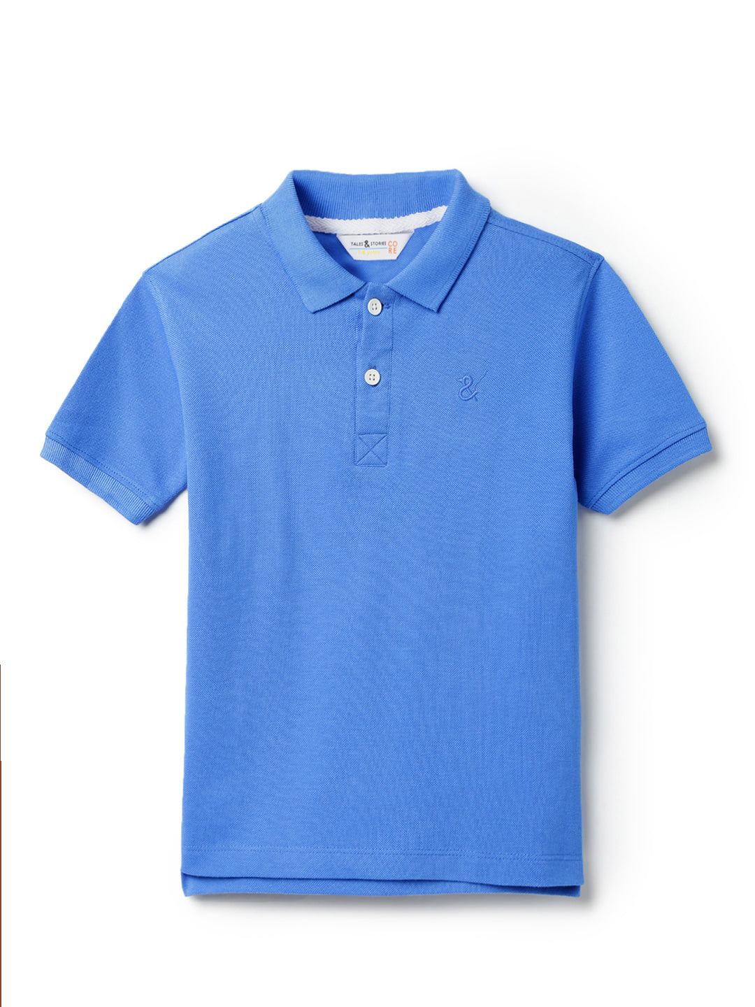 Boys Cotton Blue T-Shirt With Blue Denim Washed Regular Fit Jeans