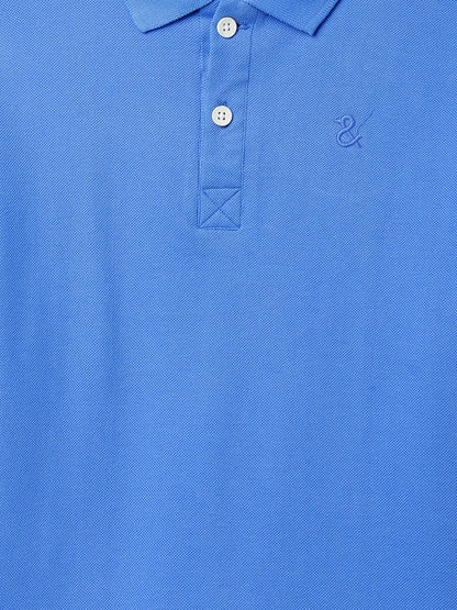 Boys Cotton Blue T-Shirt With Blue Denim Washed Regular Fit Jeans