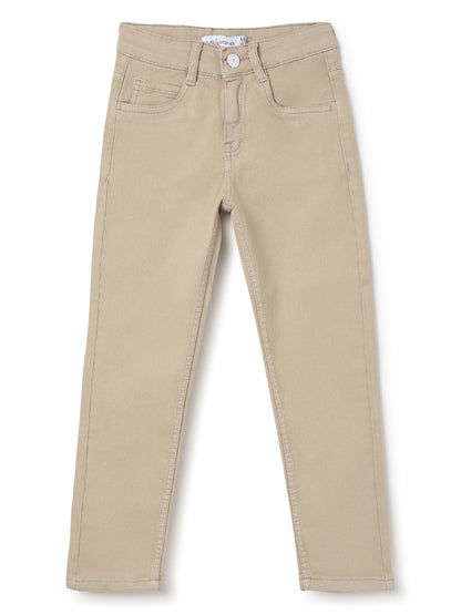 Boys Khaki Cotton Trouser