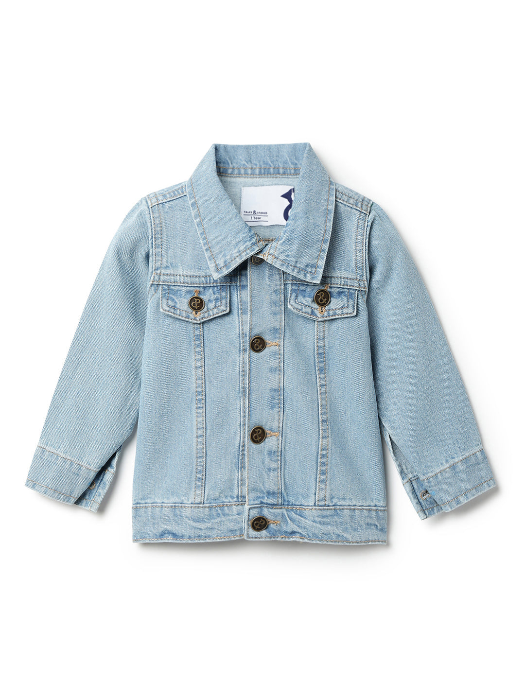 Boys & Girls Light Blue Washed Denim Jacket