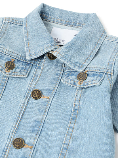 Boys & Girls Light Blue Washed Denim Jacket