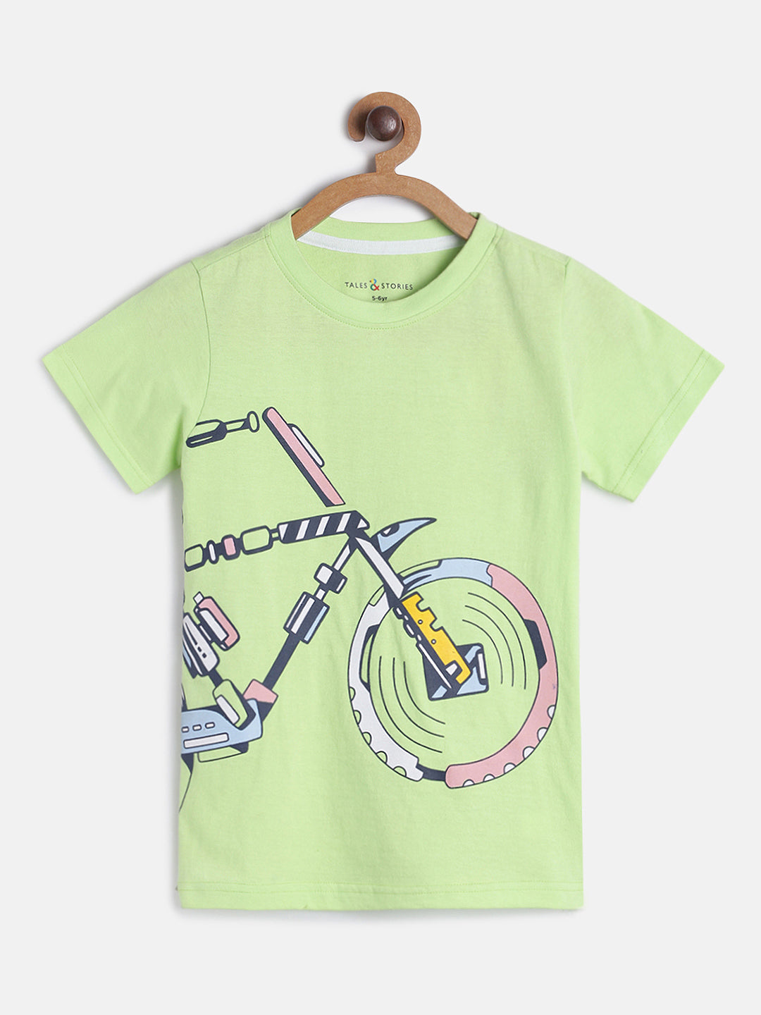 Boys Green T-Shirts and Denim Bermuda Short Clothing Set