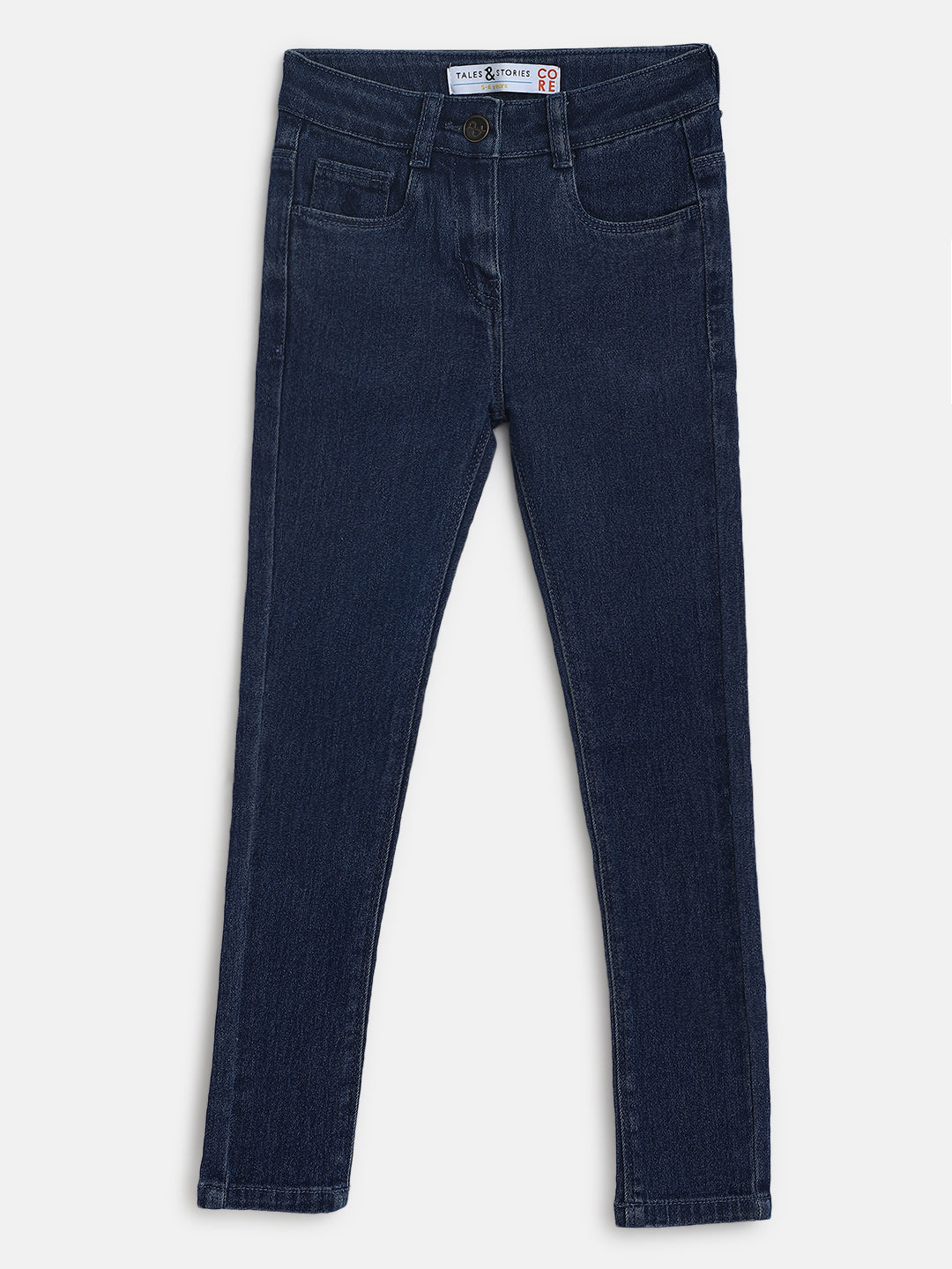 Girls Dark Blue Slim Fit Jeans