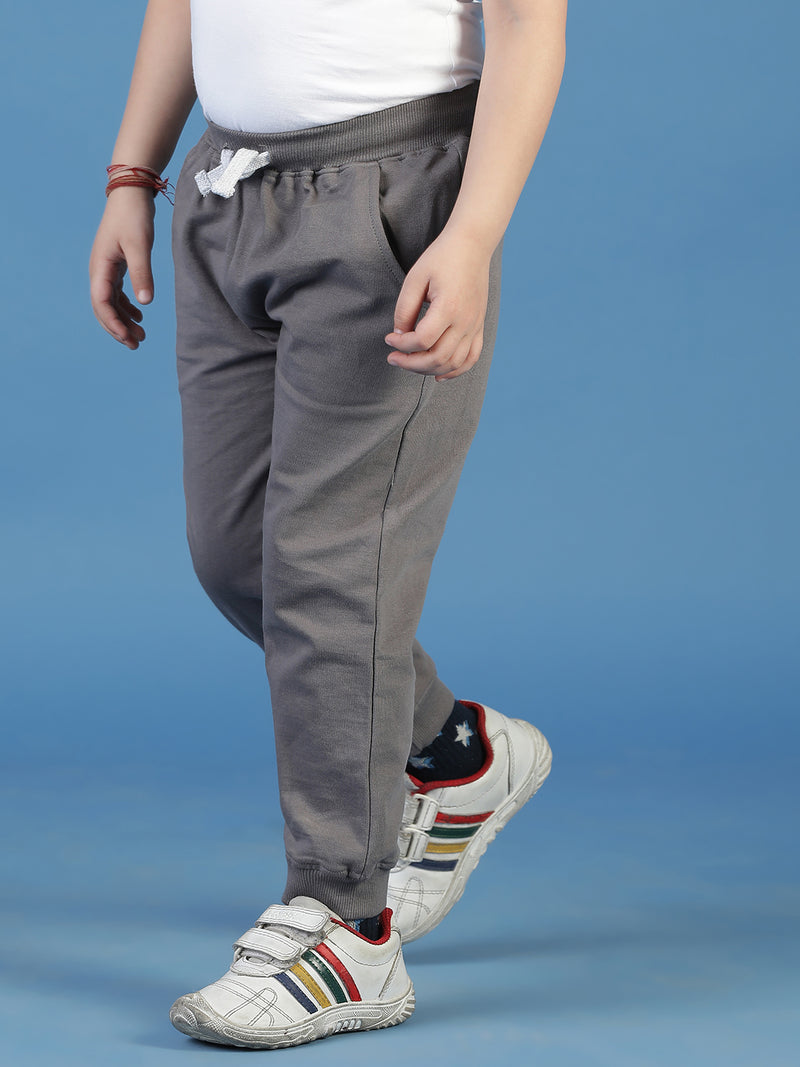 Boys Cotton Grey Joggers