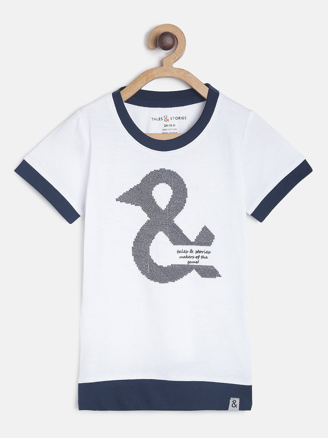 Boys Cotton White T-Shirt With Blue Denim Washed Slim Fit Jeans