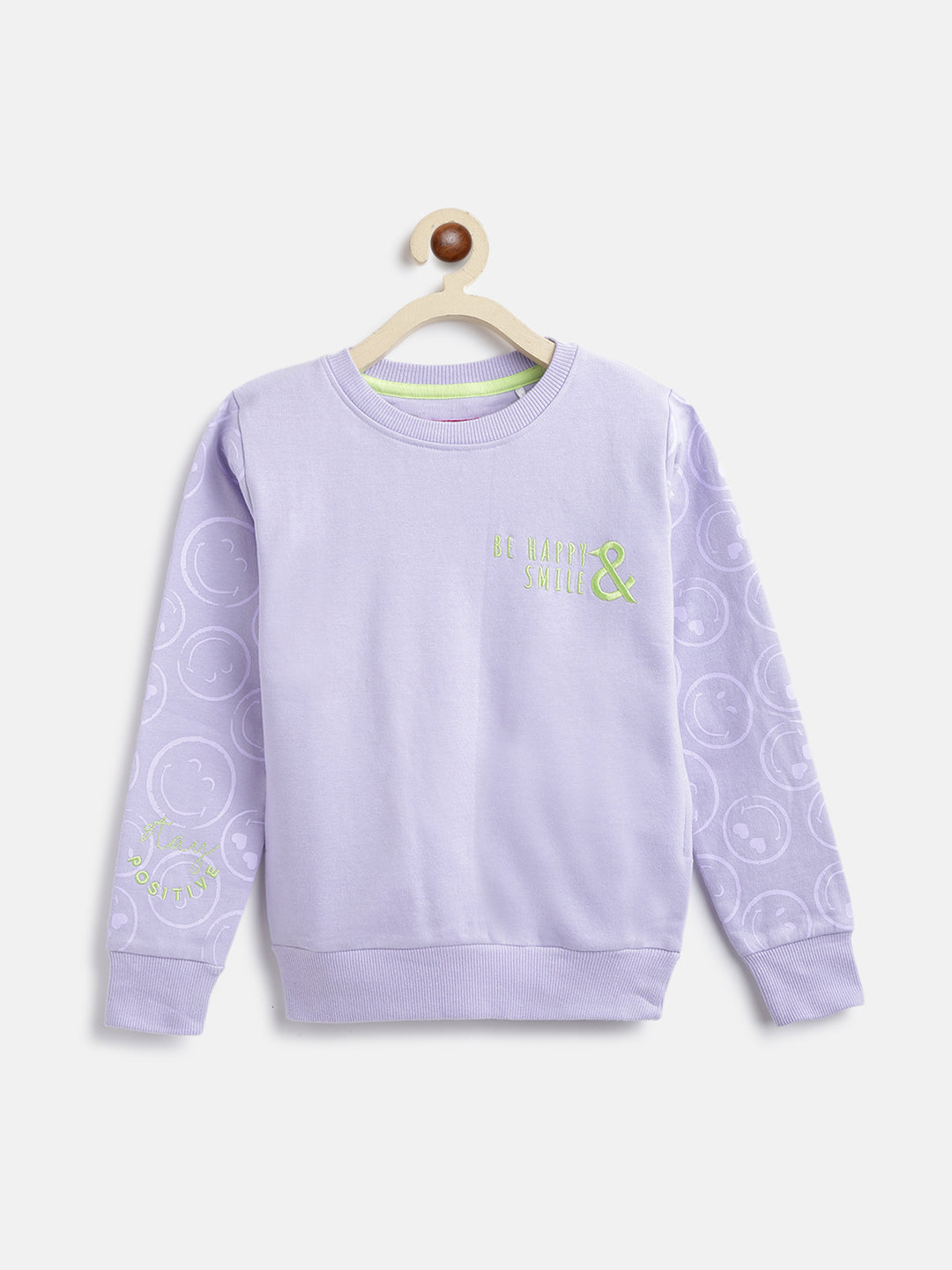 Girls Lavender Pullover Sweatshirt