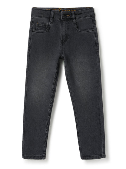 Boys Grey Slim Fit Denim Jeans