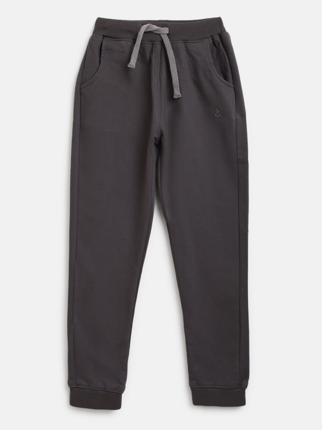 Boys Cotton Grey Joggers