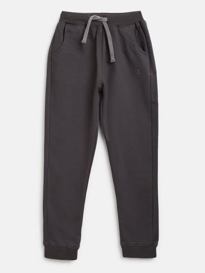 Boys Cotton Grey Joggers