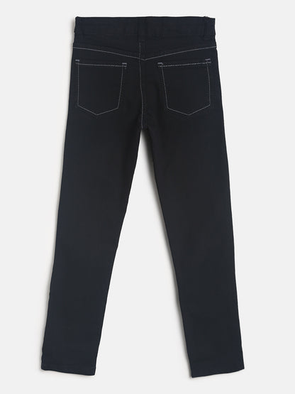 Boys Black Denim Slim Fit Jeans
