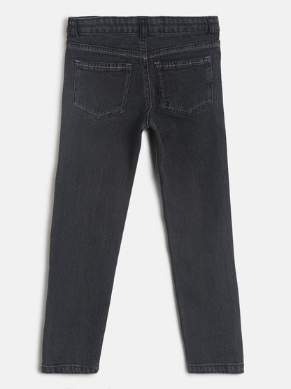 Boys Denim Dark Grey Slim Fit Jeans