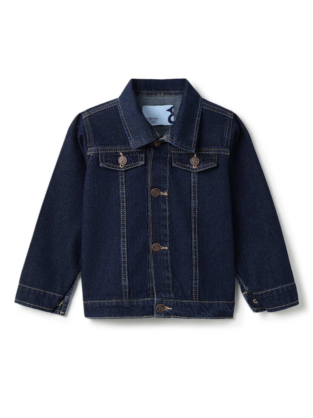 Unisex Dark Blue Denim Jacket