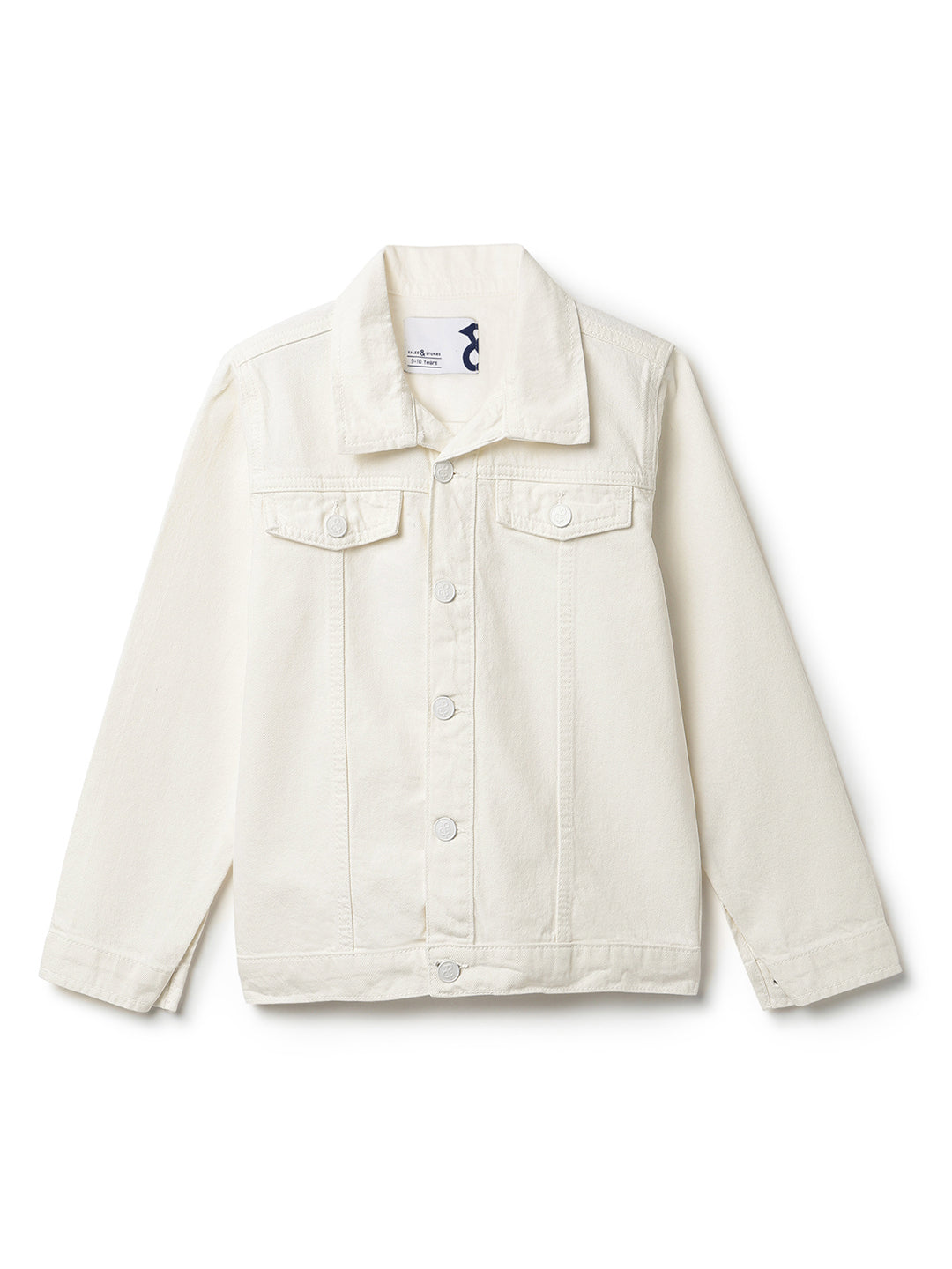 Unisex White Cotton Regular Fit Solid Ultra White Jacket