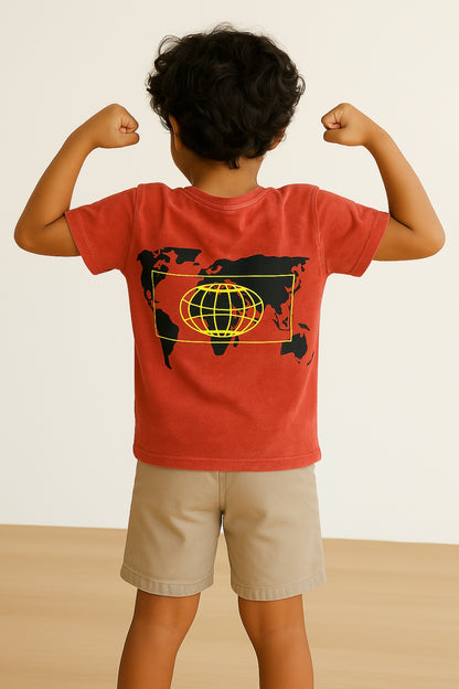 Boys Rust Printed T-Shirt
