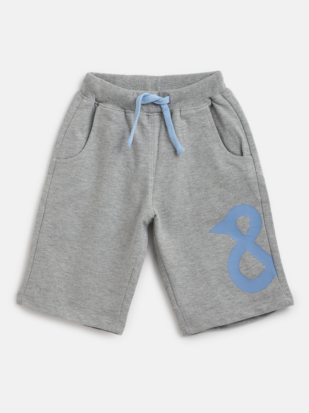 Boys Grey Cotton Shorts