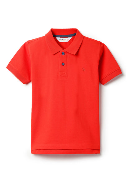 Boys Red Polo T-Shirt