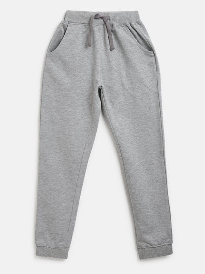 Boys Cotton Light Grey Joggers