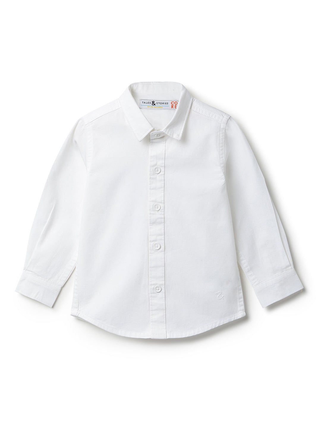 Boys Cotton White Shirt With Light Blue Denim Washed Straight Fit Jeans
