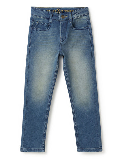 Boys Light Blue Rinse Casual Denim Jeans