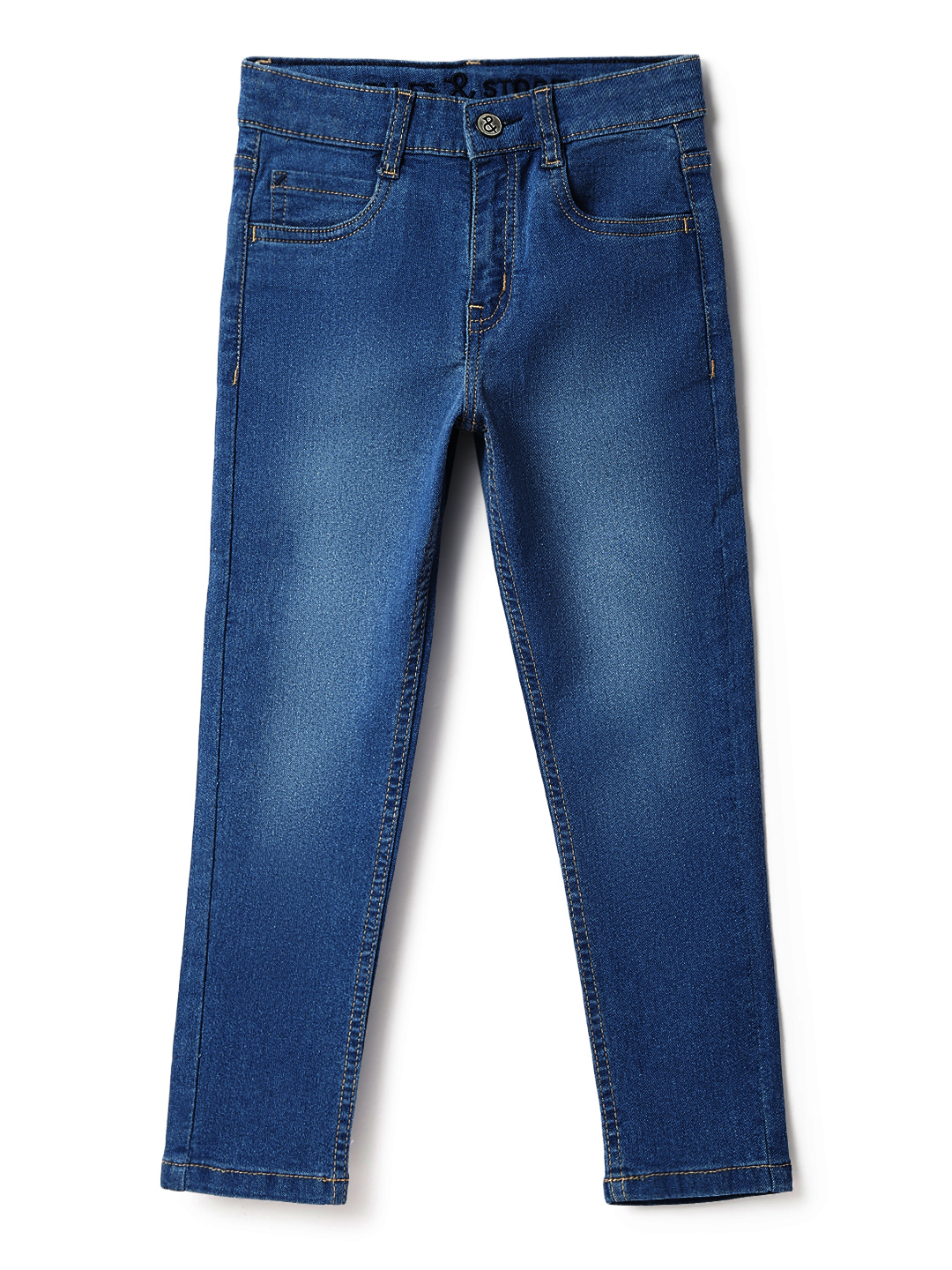 Boys Mid Blue Slim Fit Casual Denim Jeans