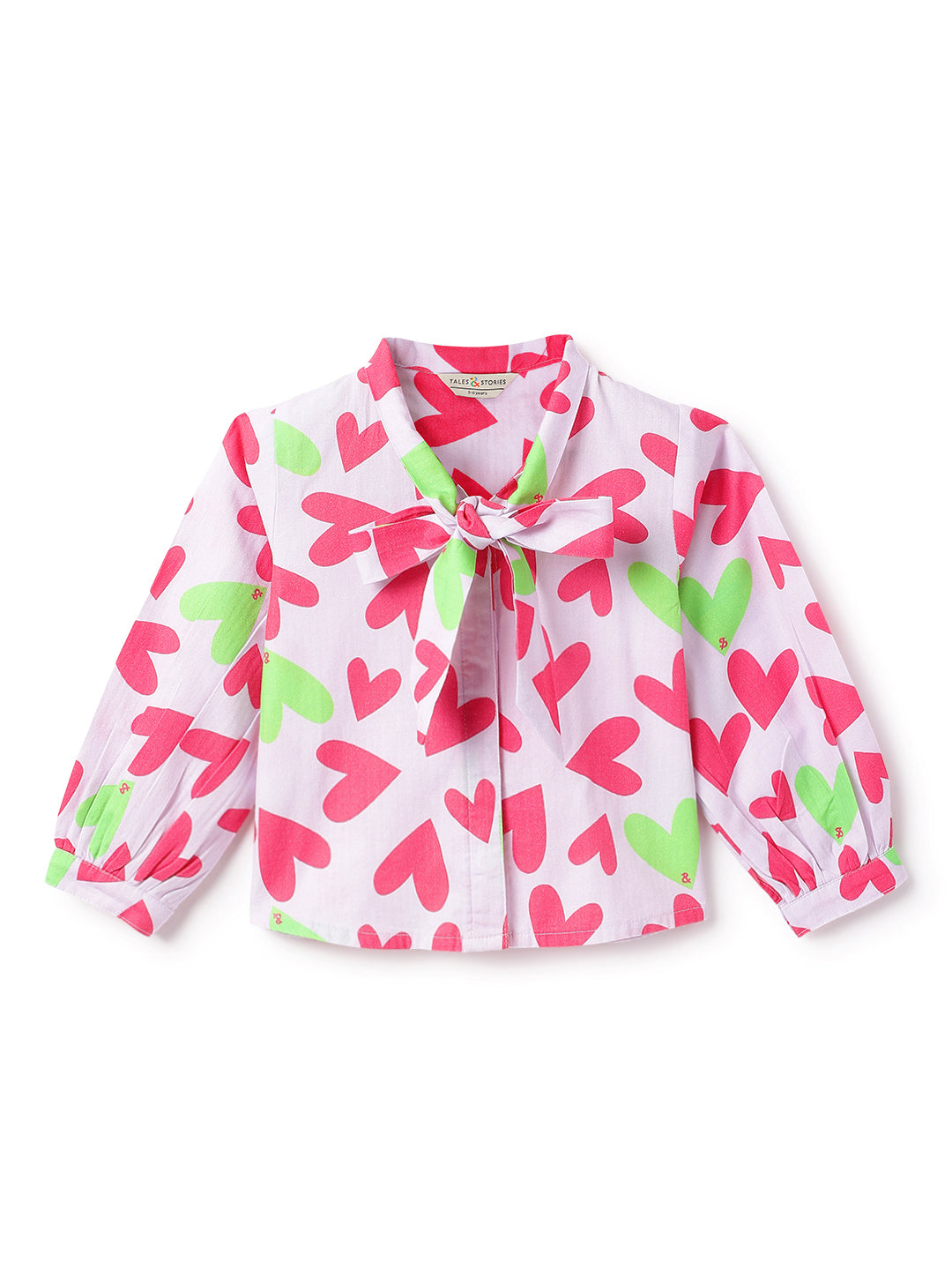 Girls Cotton Pink Printed Top