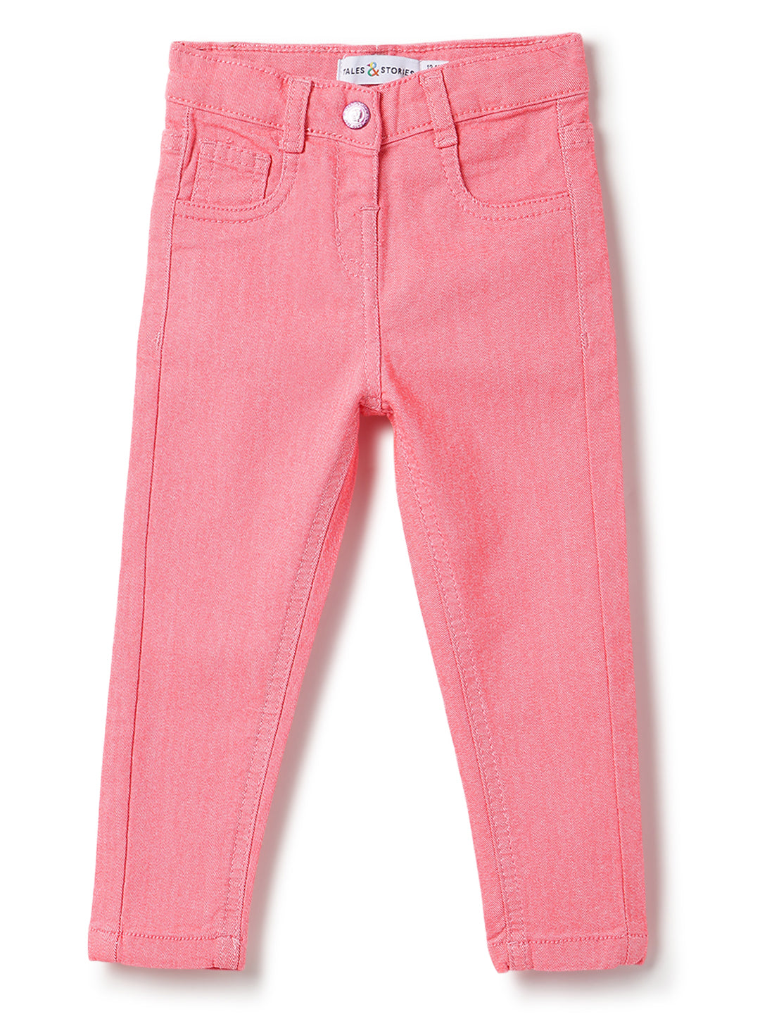 GIRLS SLIM FIT NEON PINK TROUSER