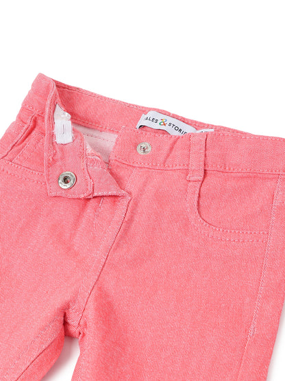 GIRLS SLIM FIT NEON PINK TROUSER