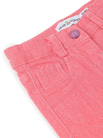 GIRLS SLIM FIT NEON PINK TROUSER