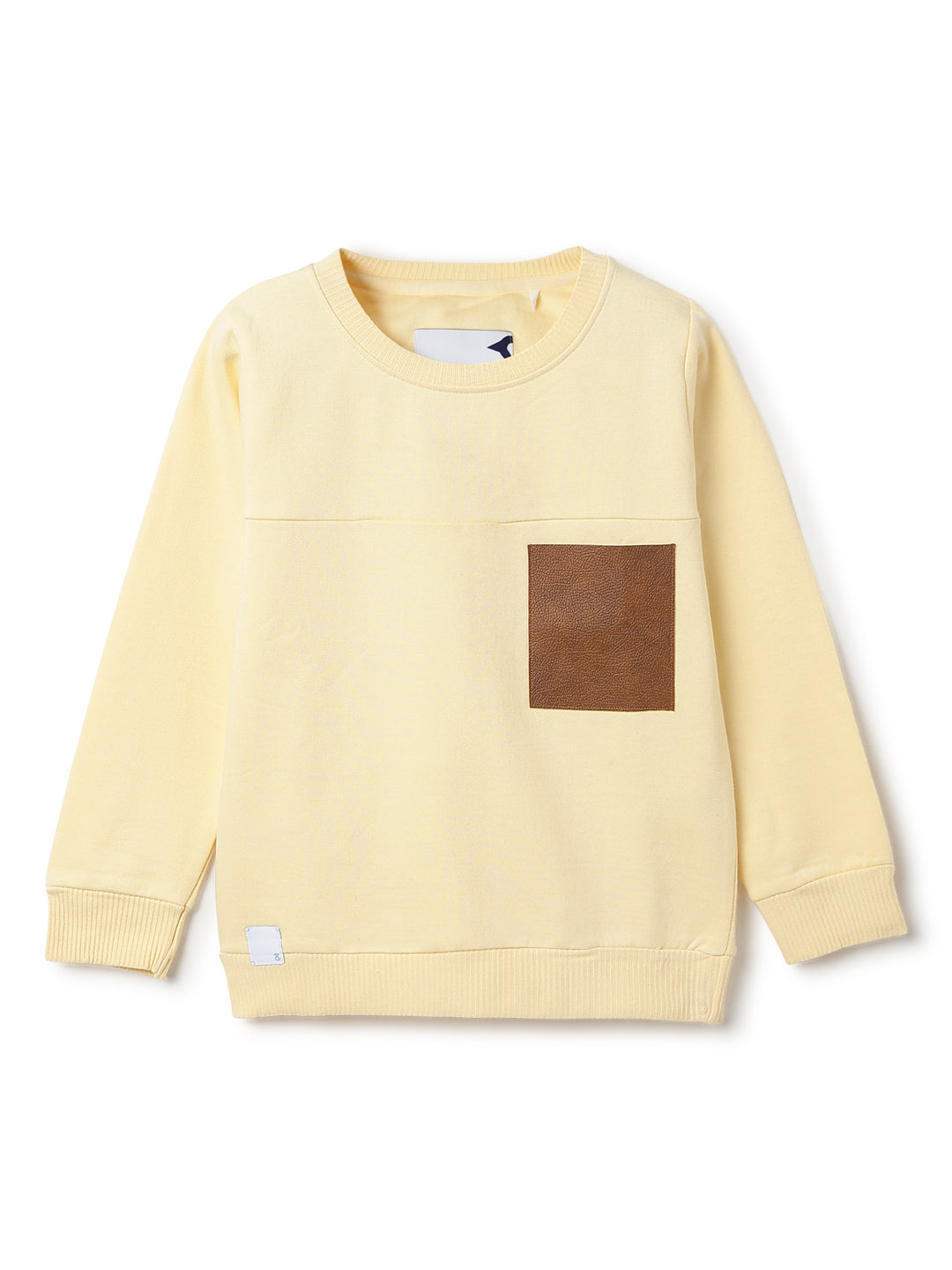Boys Off White Cotton Printed Sweatshirt