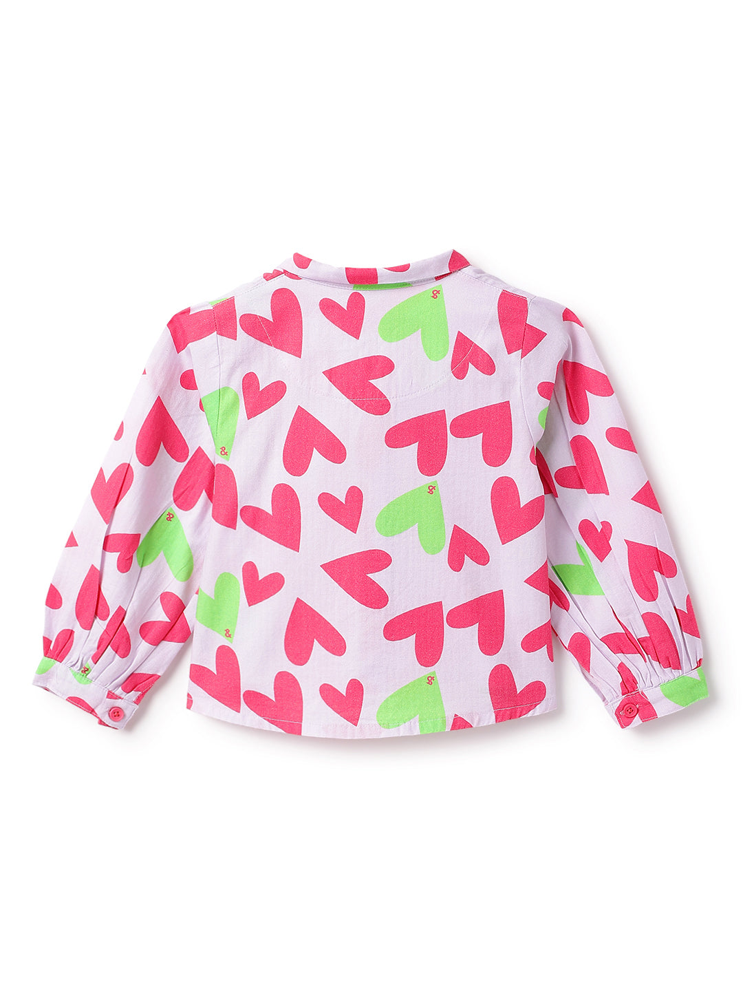 Girls Cotton Pink Printed Top