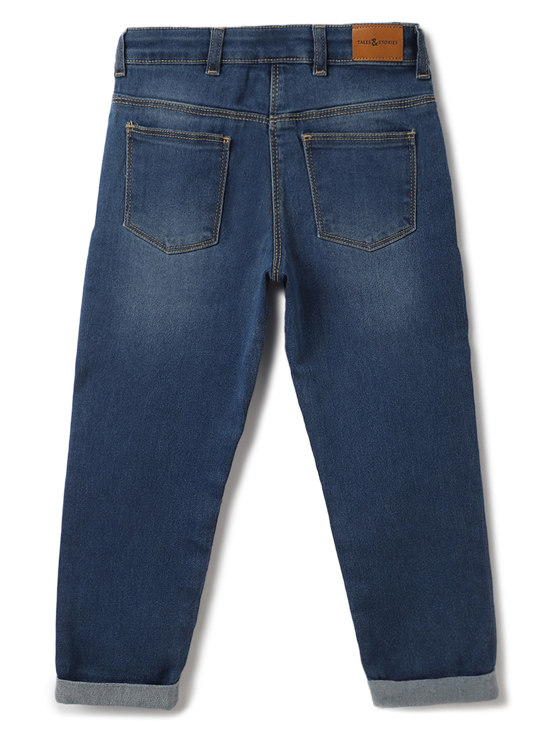 Girls Denim Blue Slim Fit Light Faded Jeans