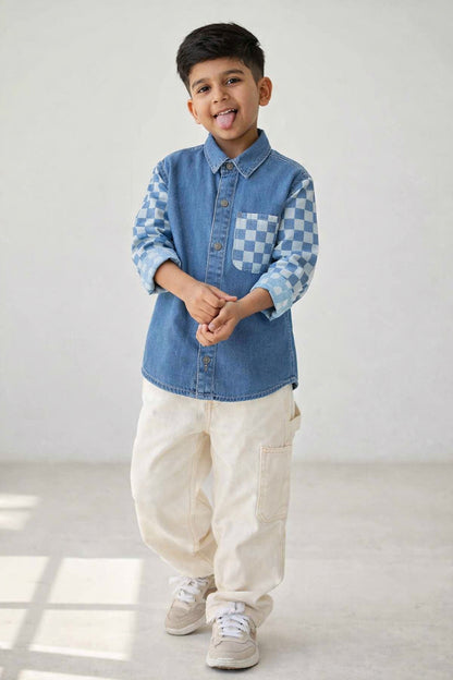 Boys Blue Denim Shacket