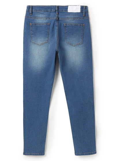 Women Denim Lycra Blue Washed Jeans