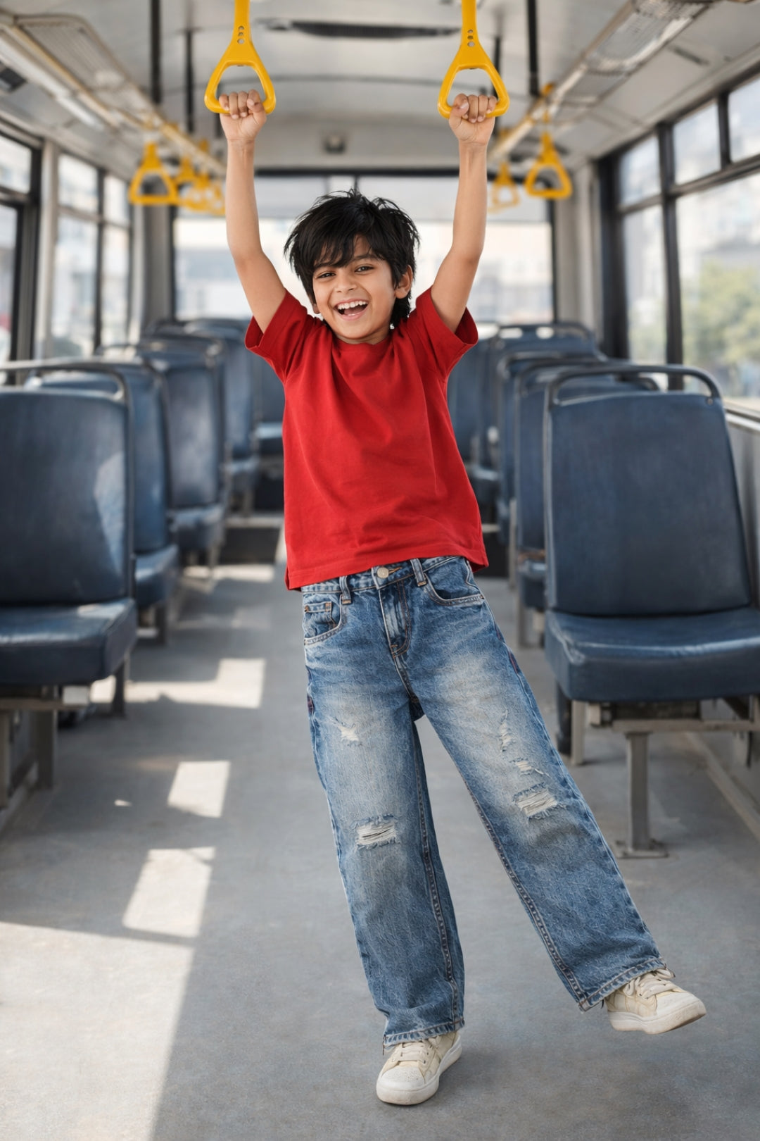 Boys Blue Denim Dad Fit Jeans