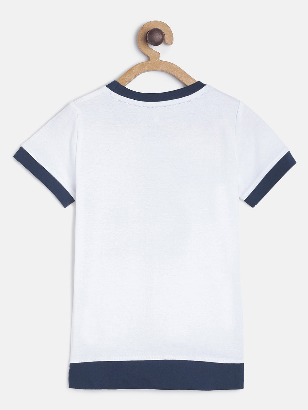 Boys Cotton White T-Shirt With Blue Denim Washed Slim Fit Jeans