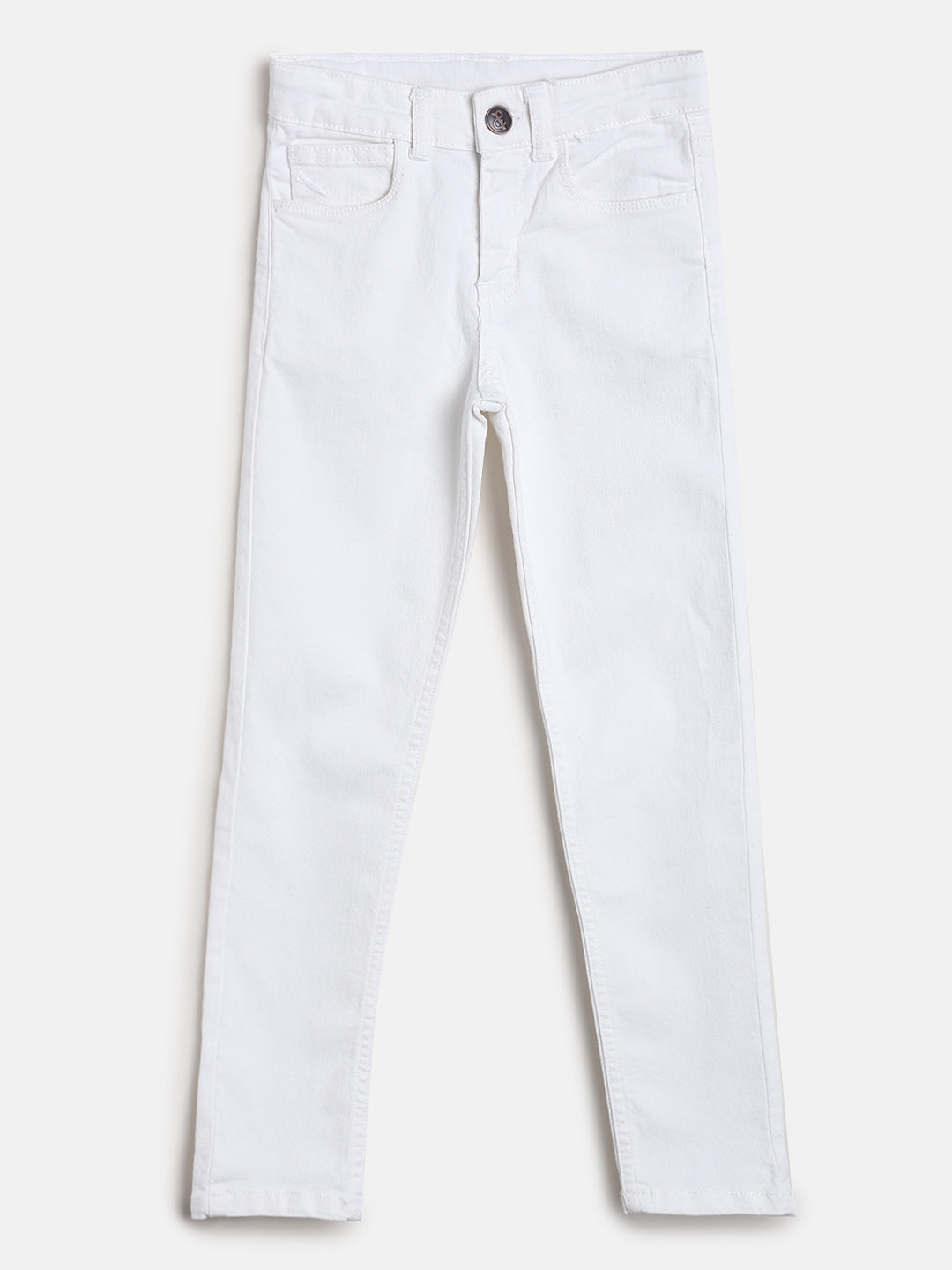 Boys Black & White Denim Slim Fit Stretchable Jeans (Pack of 2)