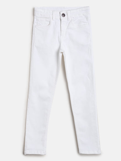 Boys Black & White Denim Slim Fit Stretchable Jeans (Pack of 2)