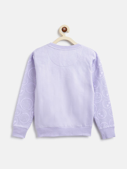Girls Lavender Pullover Sweatshirt
