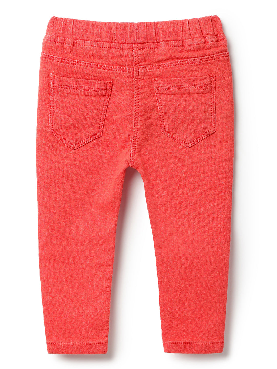 Girls Lycra Red Ankle Length Jengging