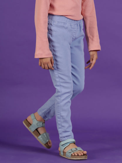 Girls Purple Ankle Length Jengging