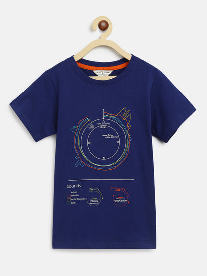 Boys Navy Blue T-Shirts and Yellow Shorts Clothing Set