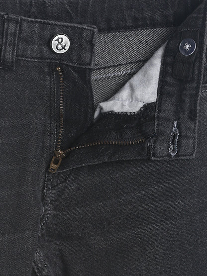 Boys Denim Dark Grey Slim Fit Jeans