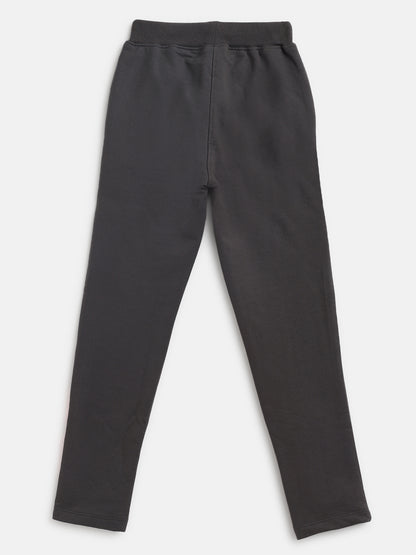 Girls Grey Cotton Joggers